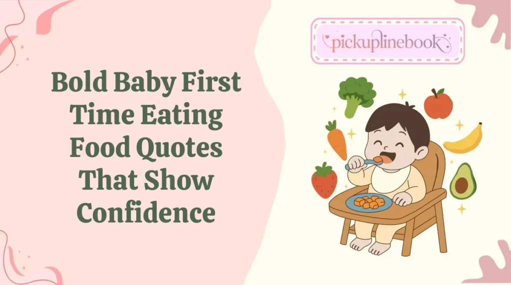 Bold Baby First Time Eating Food Quotes That Show Confidence