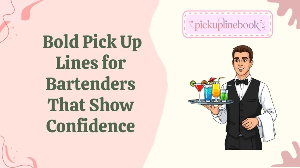 Bold Pick Up Lines for Bartenders That Show Confidence