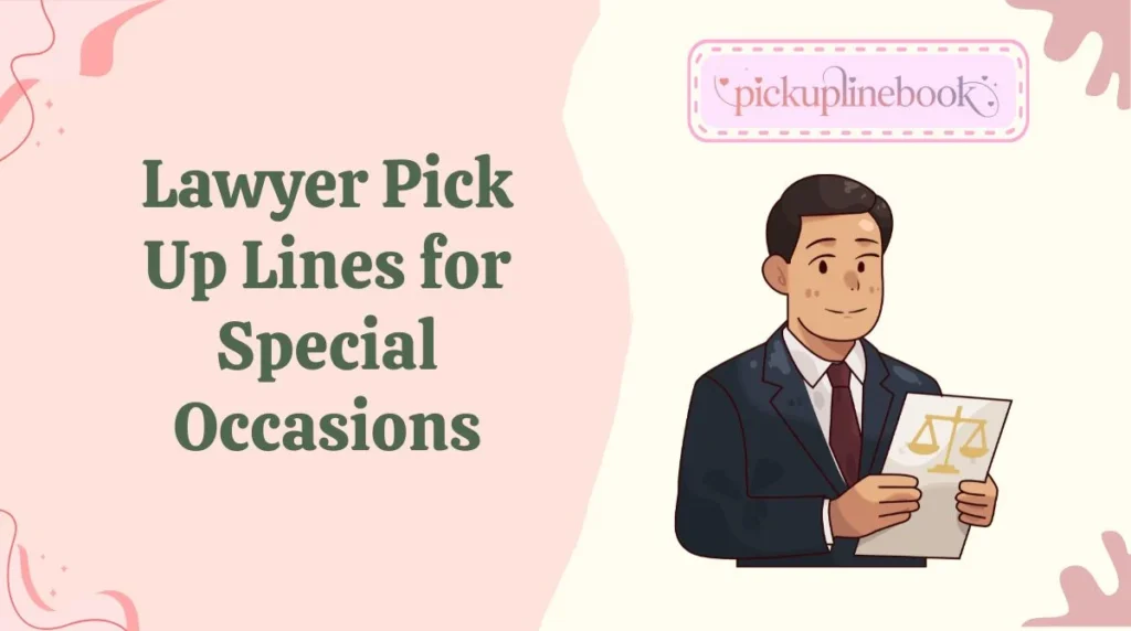 Lawyer Pick Up Lines for Special Occasions